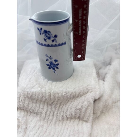 Copeland Spode England Vintage Porcelain Blue & White Floral Pitcher - Picture 11 of 13